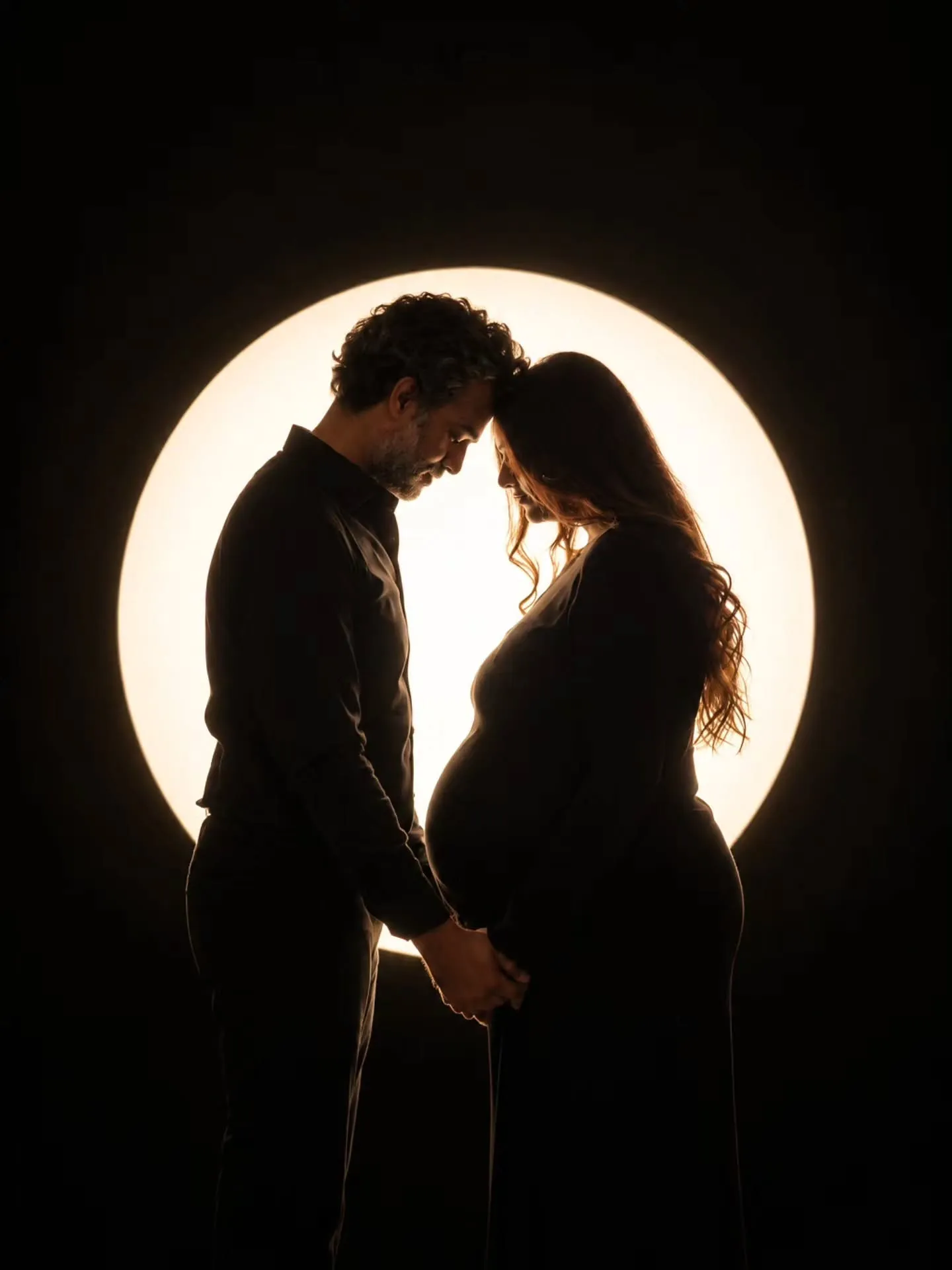 Under One Moon — Couple Maternity · Studio (frame 2)